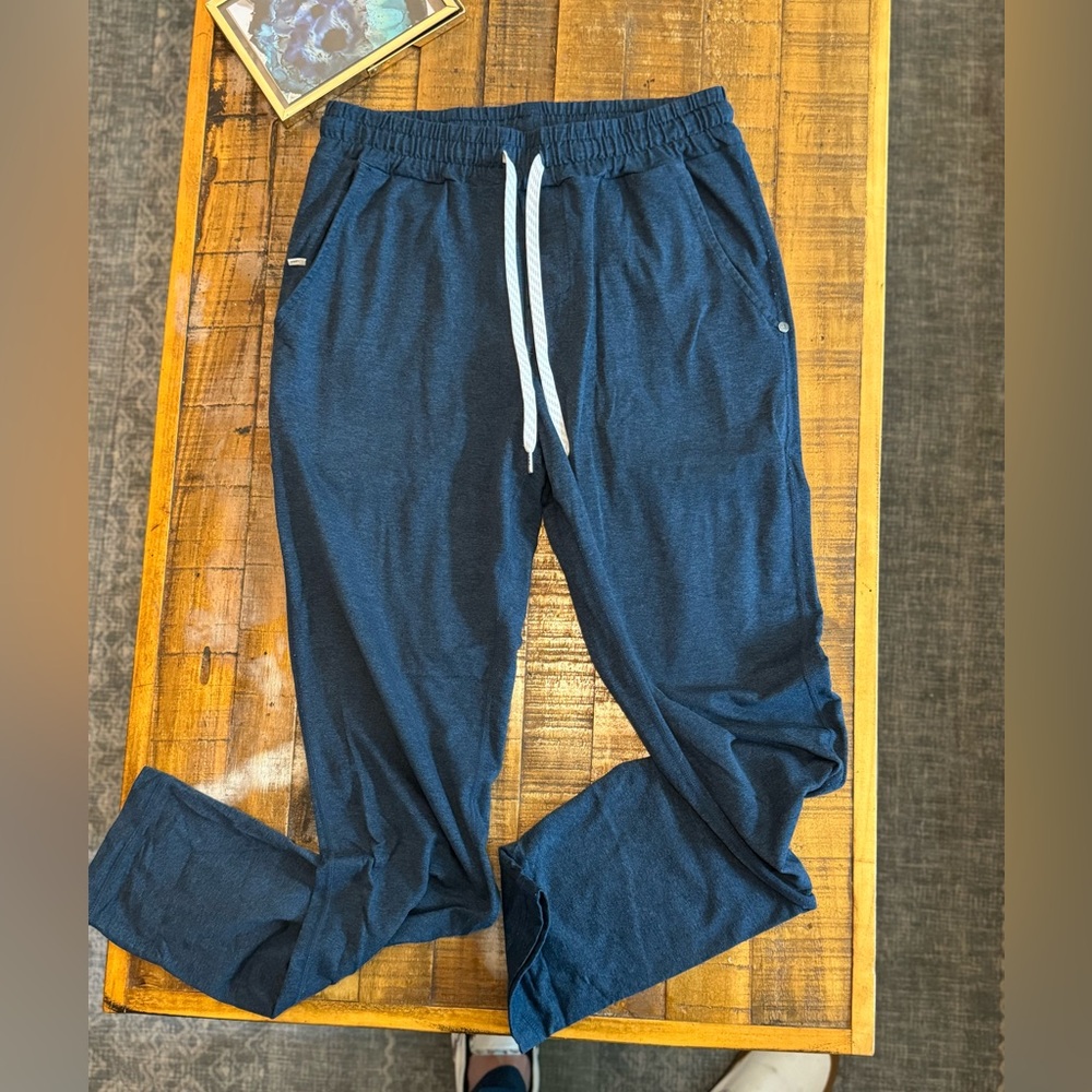 Men’s Used Vuori Ponto Performance Pant - Heather Blue Size Medium